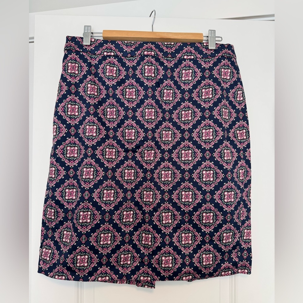 J. Crew Factory Geometric Pattern Pencil Skirt